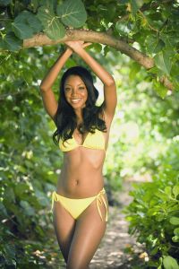 Portrait of woman in bikini