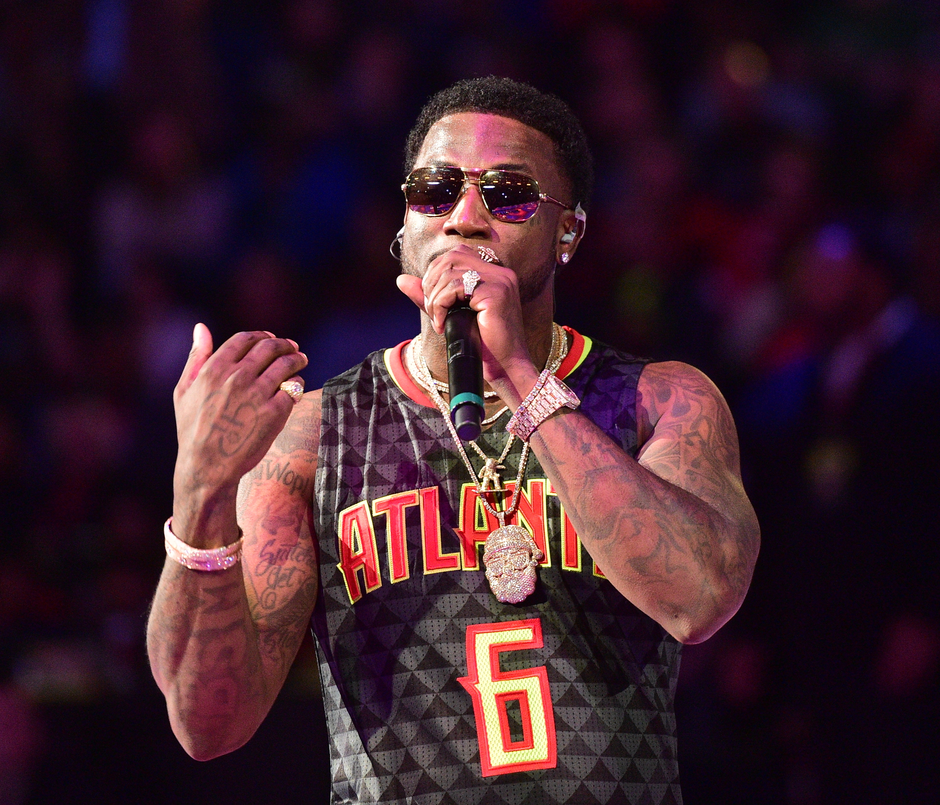 Gucci Mane Halftime Performance - Hawks v Pelicans
