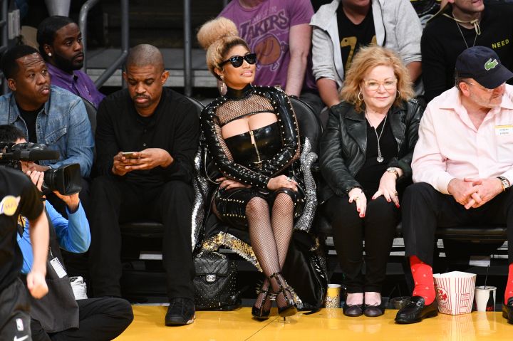 Celebrities At The Los Angeles Lakers Game