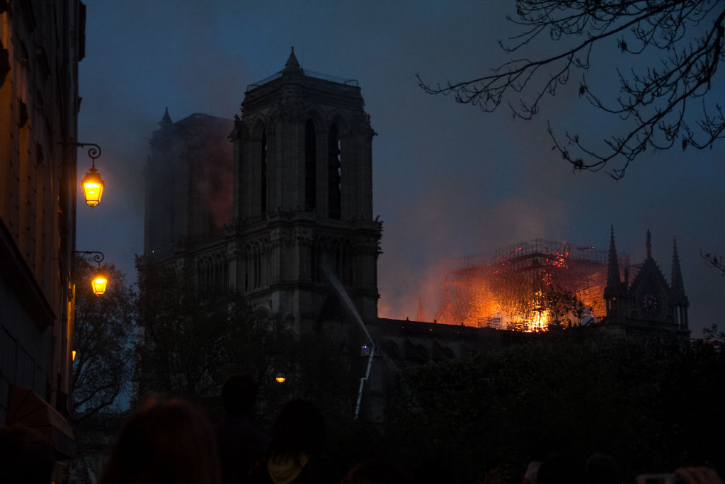 Fire At Notre Dame Cathedral In Paris