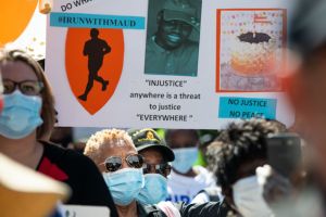 Georgia NAACP Holds Protest For Shooting Death Of Jogger Ahmaud Arbery